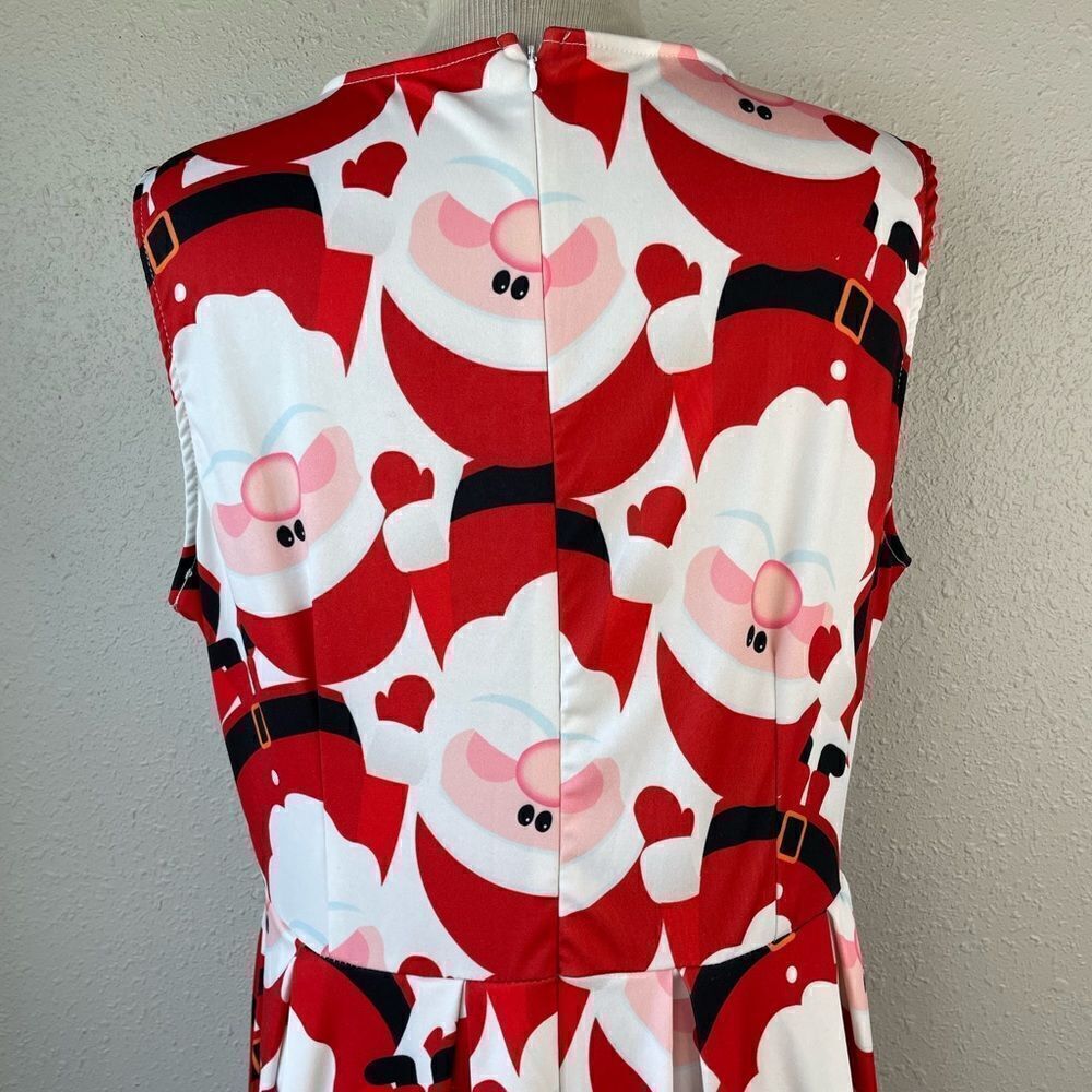 Sleeveless Santa Midi Dress Size L EUC - Picture 6 of 8